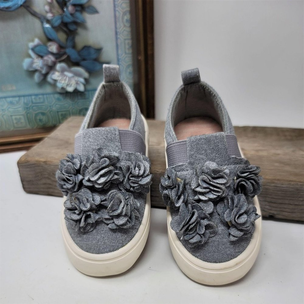 Zara Baby Grey Slip Ons Sneakers Size 21 - Picture 3 of 10